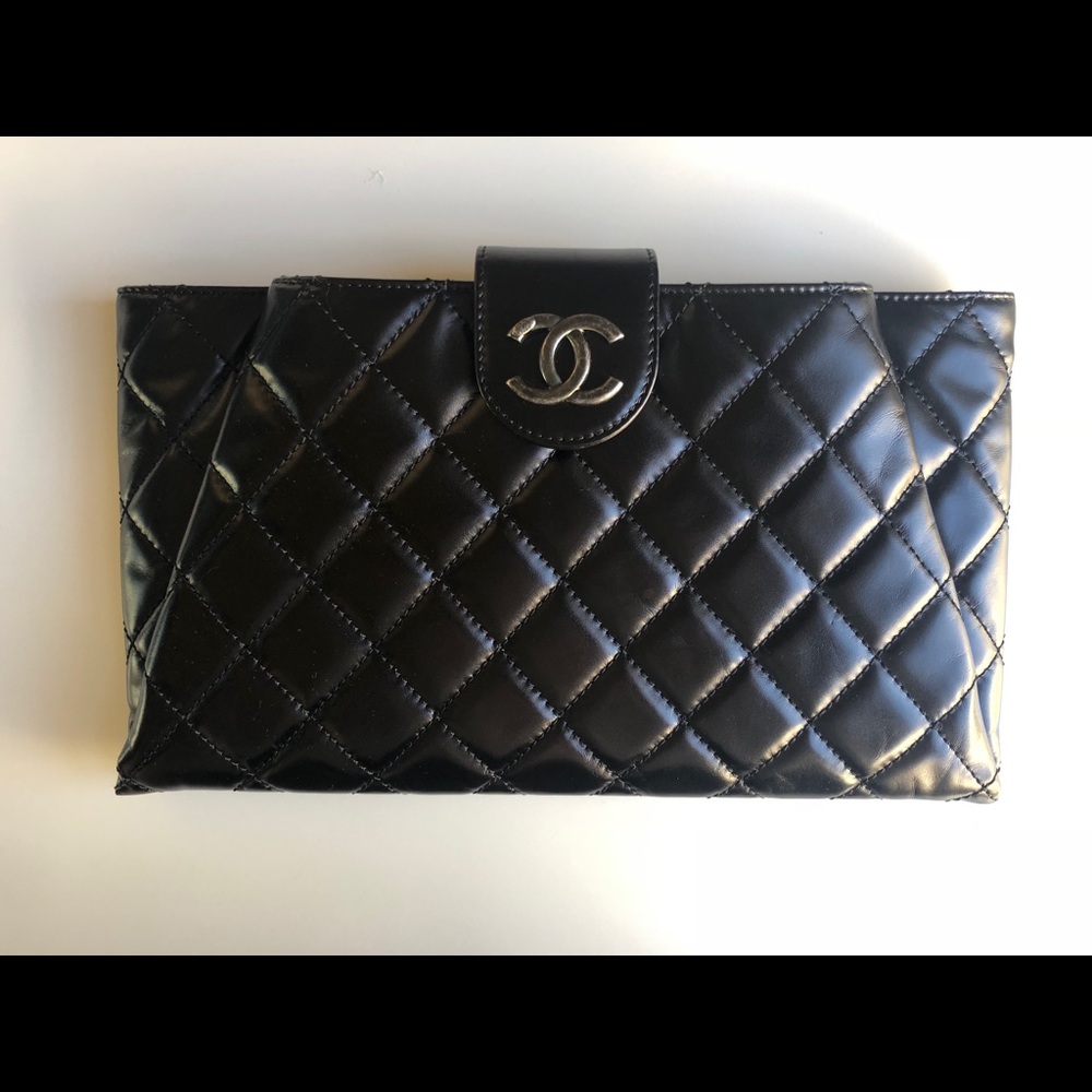 Chanel Envelope Clutch Black Calfskin